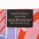 HERMES エルメス ツイリー JEU DE SOIE ヴュローズ/オレンジ/ラベンダー レディース シルク100％ スカーフ ABランク 中古 銀蔵