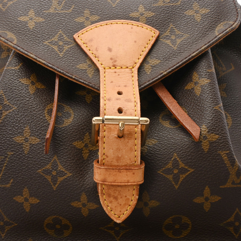 LOUIS VUITTON ルイヴィトン モノグラム モンスリ GM ブラウン M51135 レディース モノグラムキャンバス リュック・デイパック Bランク 中古 銀蔵