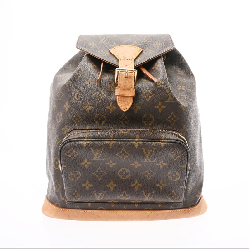 LOUIS VUITTON ルイヴィトン モノグラム モンスリ GM ブラウン M51135 レディース モノグラムキャンバス リュック・デイパック Bランク 中古 銀蔵