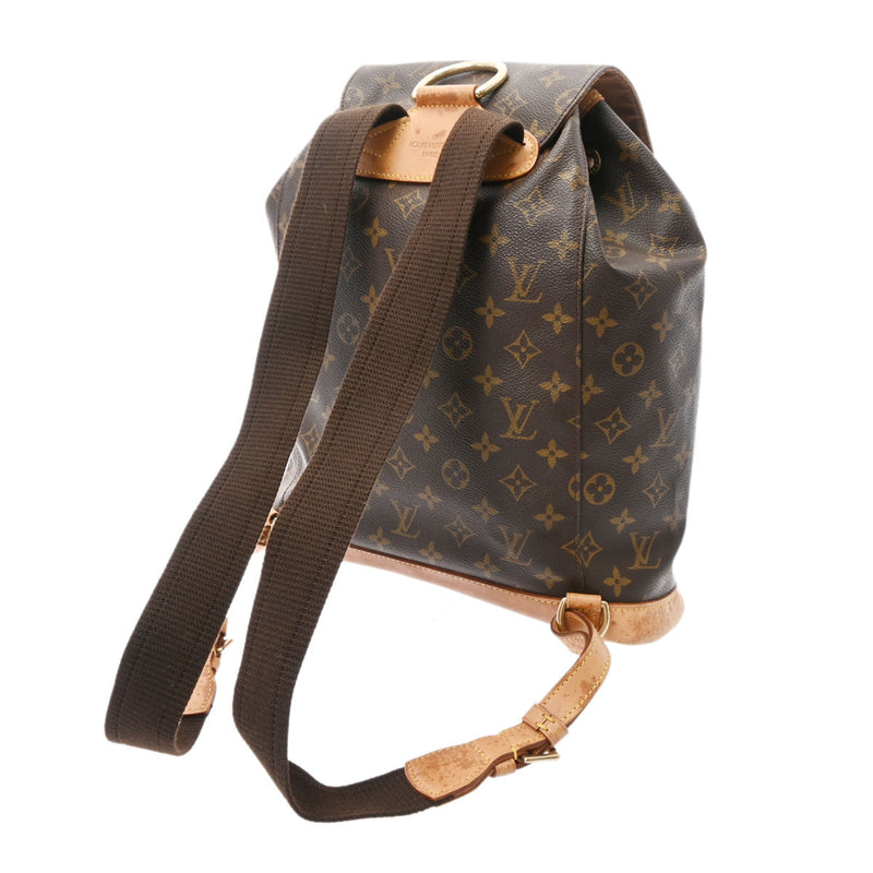 LOUIS VUITTON ルイヴィトン モノグラム モンスリ GM ブラウン M51135 レディース モノグラムキャンバス リュック・デイパック Bランク 中古 銀蔵