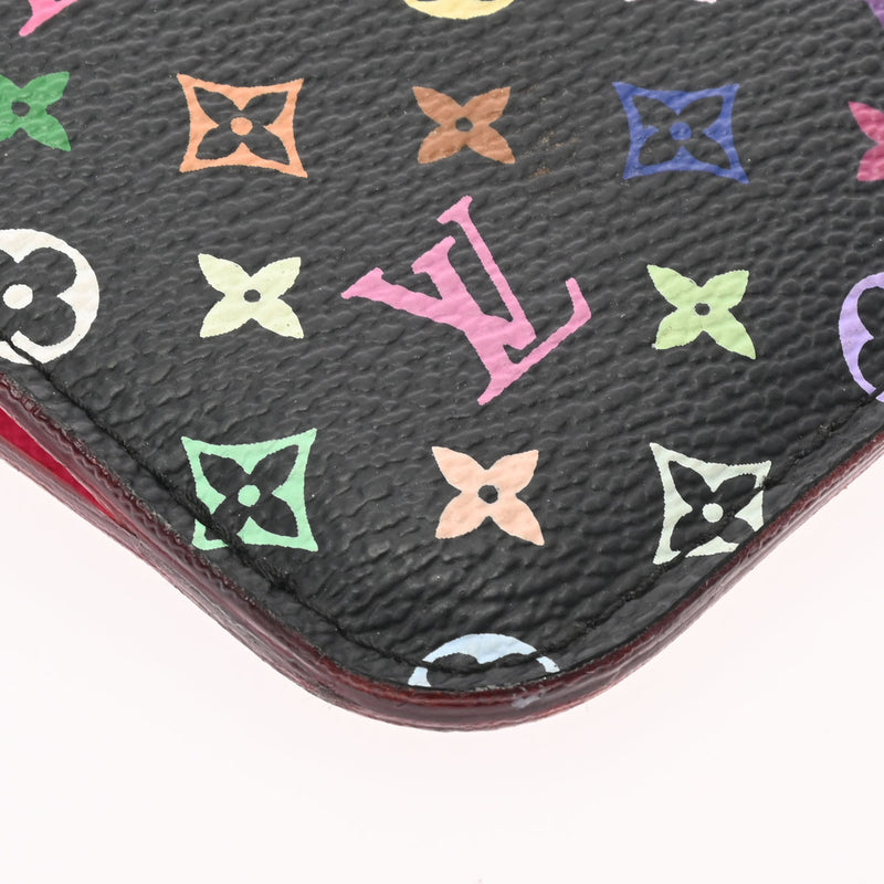 LOUIS VUITTON ルイヴィトン マルチカラー ポシェットクレ ノワール/グルナード M93735 レディース モノグラムマルチカラー コインケース Aランク 中古 銀蔵