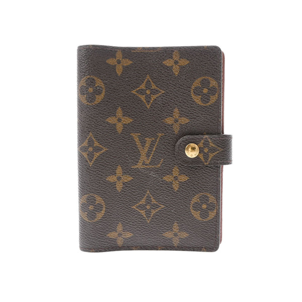 LOUIS VUITTON ルイヴィトン モノグラム アジェンダ PM ブラウン R20005 レディース モノグラムキャンバス 手帳カバー Bランク 中古 銀蔵