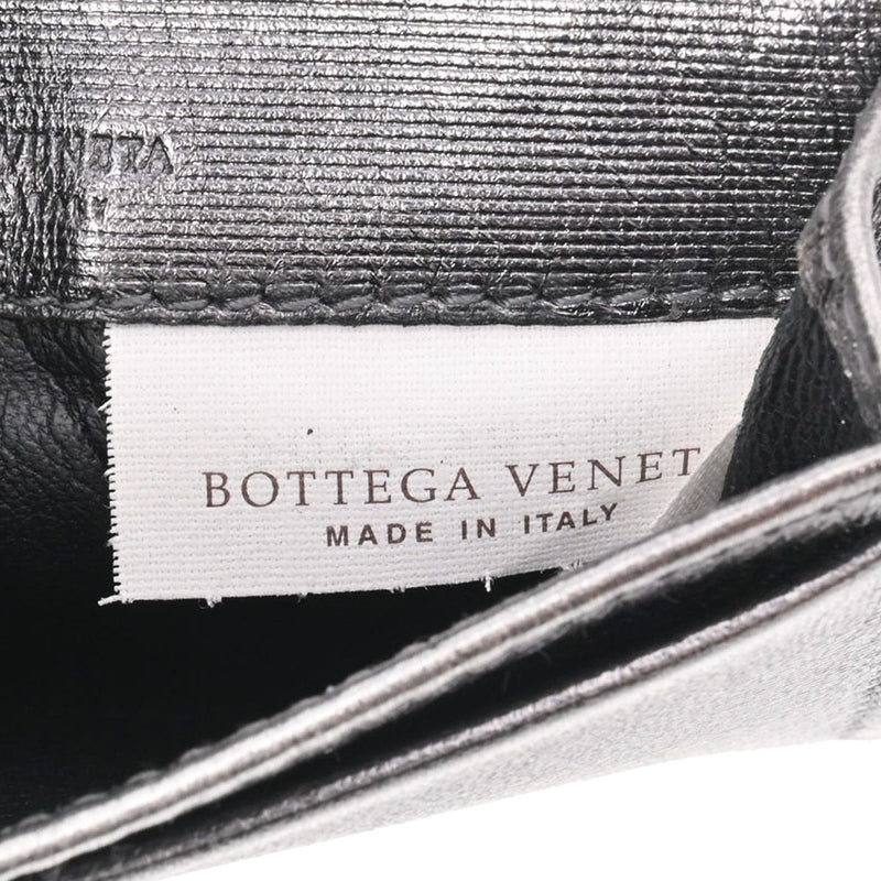 BOTTEGAVENETA ボッテガヴェネタ イントレチャート シルバー メンズ ラムスキン カードケース Bランク 中古 銀蔵