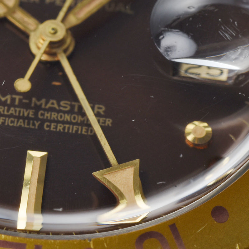 ROLEX ロレックス GMTマスター フジツボダイヤル 16753 メンズ YG/SS 腕時計 自動巻き フジツボ/ブラウン文字盤 ABランク 中古 銀蔵