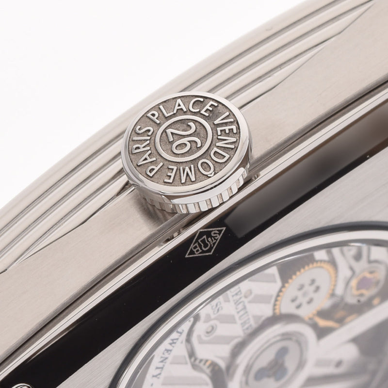 BOUCHERON ブシュロン リフレ XL ダイヤベゼル WA009213 メンズ SS/革 腕時計 自動巻き ホワイト/ダイヤ文字盤 Aランク 中古 銀蔵
