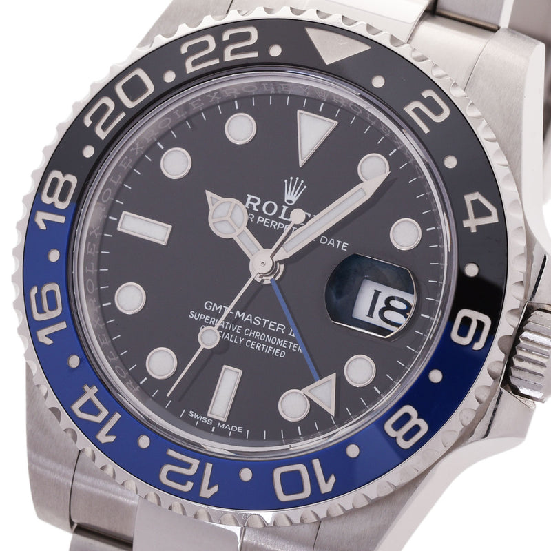 【現金特価】ROLEX ロレックス GMTマスター2 青/黒ベゼル 116710 メンズ SS 腕時計 自動巻き 黒文字盤 Aランク 中古 銀蔵