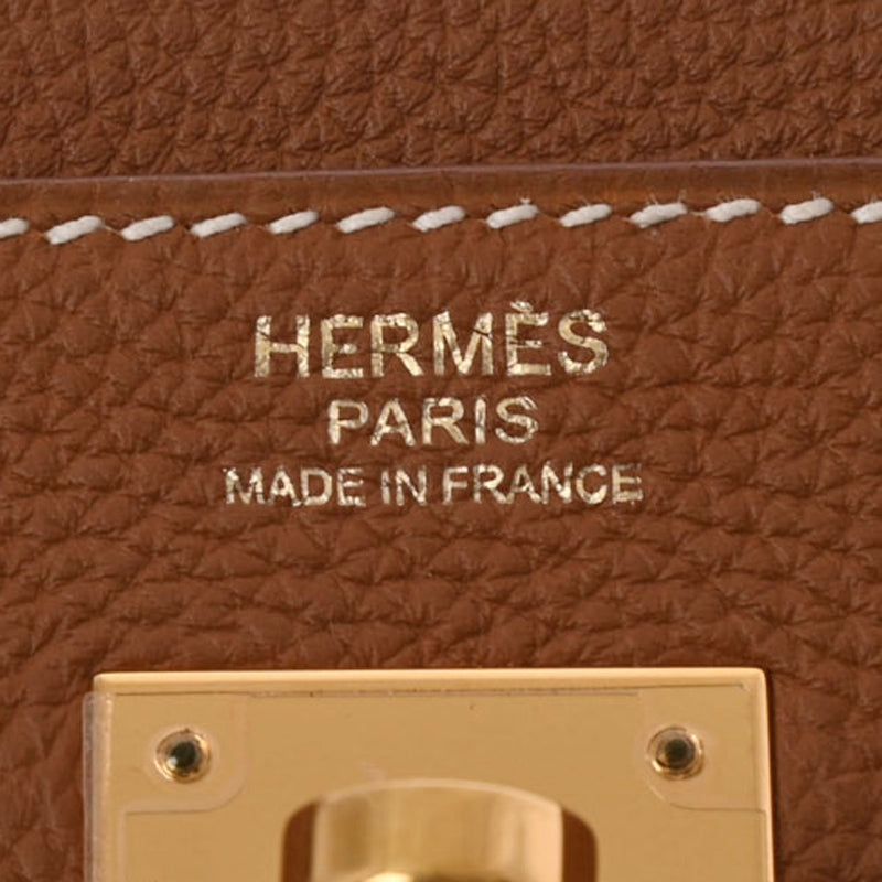 HERMES エルメス ケリー32 内縫い ゴールド ゴールド金具 X刻印(2016年頃) レディース トゴ 2WAYバッグ 新同 中古 銀蔵