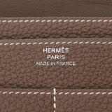 HERMES エルメス ドゴン GM エトゥープ パラジウム金具 C刻印(2018年頃) レディース トゴ 長財布 ABランク 中古 銀蔵