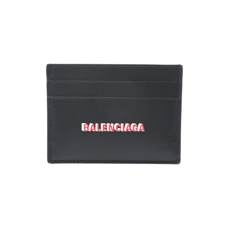 BALENCIAGA バレンシアガ 黒 594309 ユニセックス レザー カードケース ABランク 中古 銀蔵