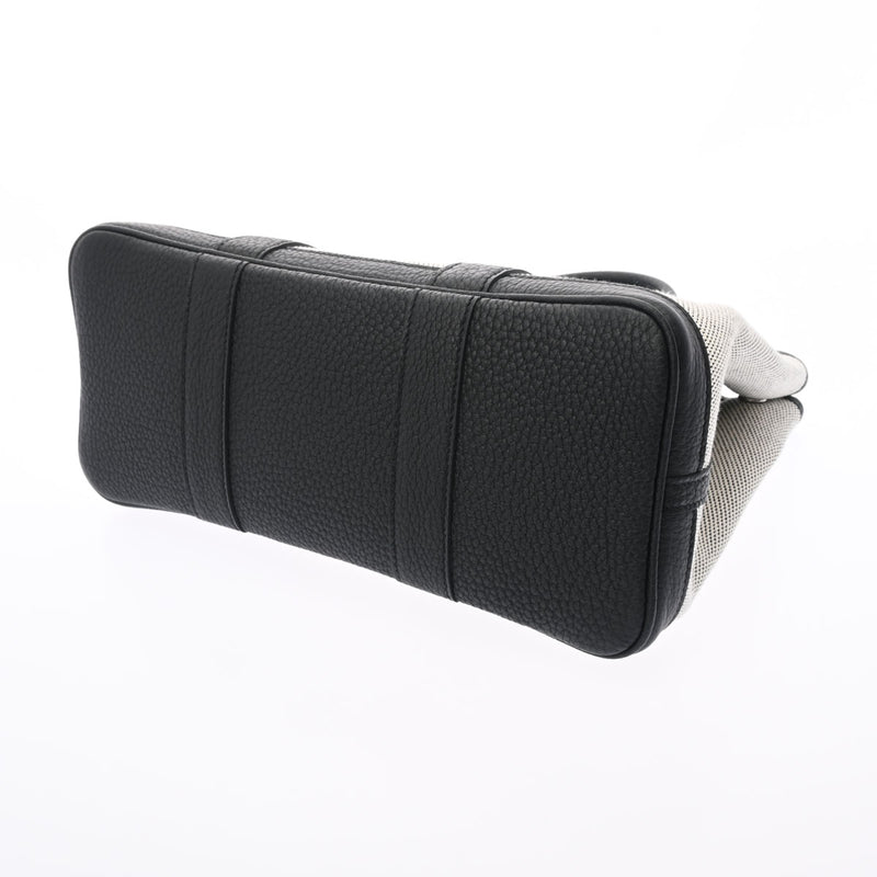 HERMES エルメス ガーデンパーティ TPM 黒/グレー パラジウム金具 Z刻印(2021年頃) レディース ネゴンダ トワルアッシュ ハンドバッグ 未使用 銀蔵