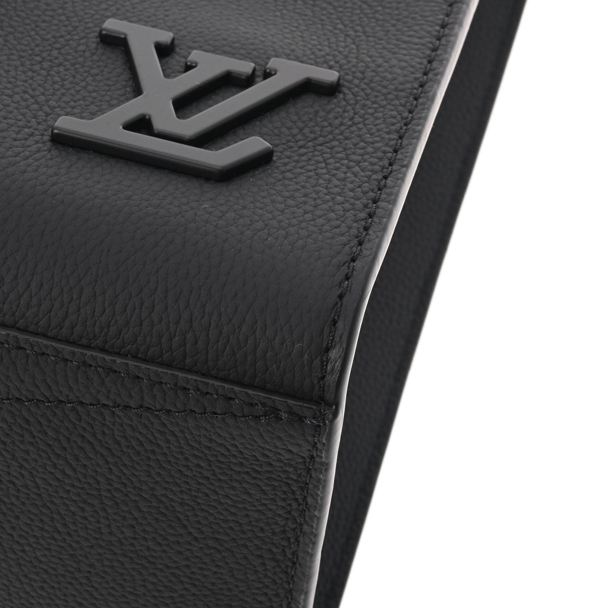 LOUIS VUITTON ルイヴィトン アエログラム テイクオフ トート ブラック M57308 メンズ グレインレザー トートバッグ 新同 中古  銀蔵