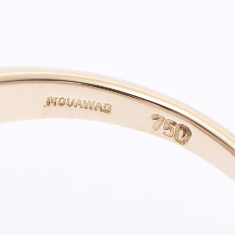 MOUAWAD モワード リーフモチーフ ダイヤリング 0.02ct 13号 レディース K18イエローゴールド リング・指輪 Aランク 中古 銀蔵