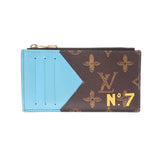 LOUIS VUITTON ルイヴィトン モノグラム コインカードホルダー N°7 ヴァージルアブロー ブラウン/ブルー M81256 メンズ モノグラムキャンバス コインケース ABランク 中古 銀蔵