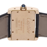 CARTIER カルティエ ミニタンク ディヴァン W6300356 レディース YG/革 腕時計 クオーツ 白文字盤 Aランク 中古 銀蔵
