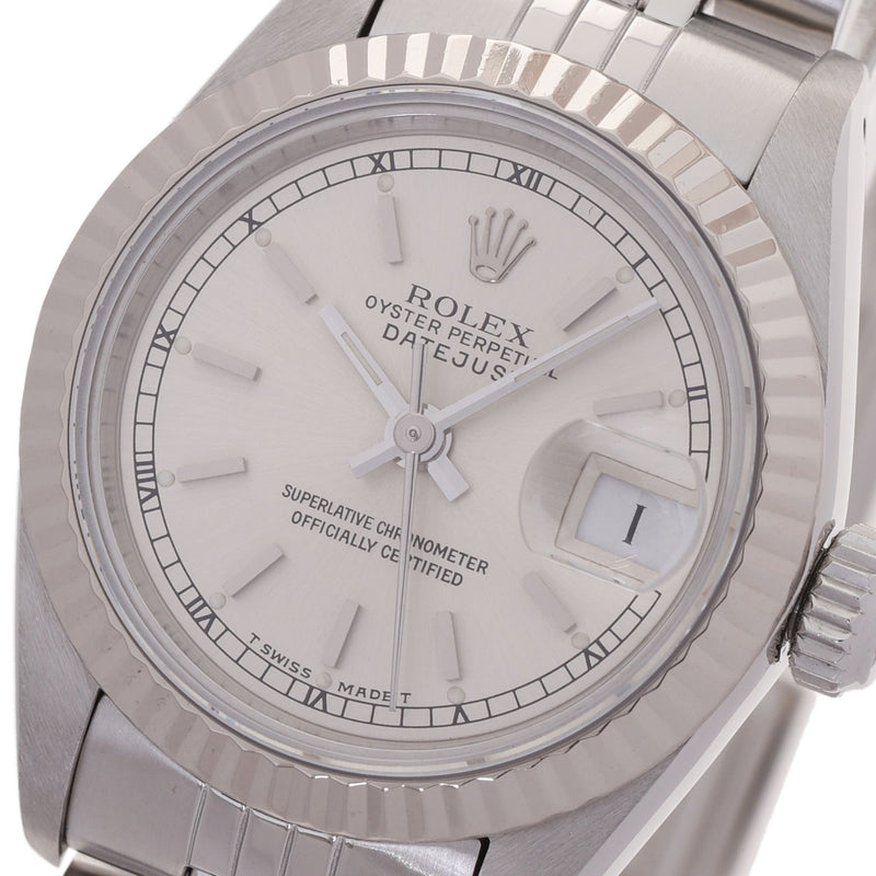 ROLEX ロレックス デイトジャスト 69174 レディース SS/WG 腕時計 自動巻き シルバー文字盤 Aランク 中古 銀蔵