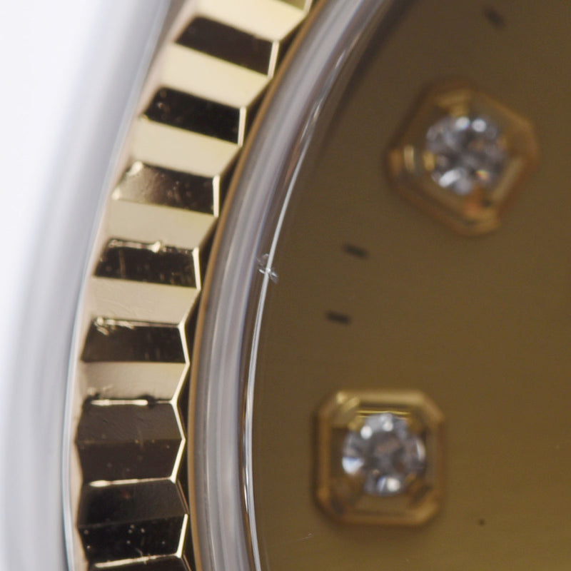ROLEX ロレックス デイトジャスト 10Pダイヤ 16233G メンズ YG/SS 腕時計 自動巻き シャンパン文字盤 Aランク 中古 銀蔵