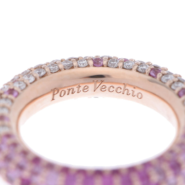 Ponte Vecchio ポンテヴェキオ グラデーション エタニティ サファイア 1.71ct ダイヤ 1.31ct 6号 レディース K18ピンクゴールド リング・指輪 Aランク 中古 銀蔵