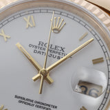 ROLEX ロレックス デイトジャスト プレジデントブレス 16238 メンズ YG 腕時計 自動巻き ホワイト文字盤 Aランク 中古 銀蔵
