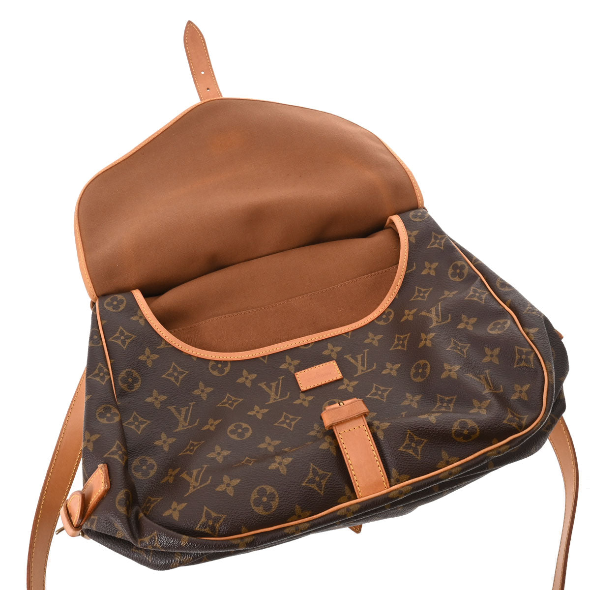 ルイヴィトンソミュール 35 14145 ブラウン レディース モノグラムキャンバス ショルダーバッグ M42254 LOUIS VUITTON 中古  – 銀蔵オンライン