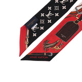 LOUIS VUITTON ルイヴィトン バンドートリビュートトゥー レッド/ベージュ M76888 レディース シルク100％ スカーフ ABランク 中古 銀蔵