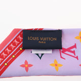 LOUIS VUITTON ルイヴィトン バンドーBB フラワーズ フォエバー ピンク/レッド M77684 レディース シルク100％ スカーフ ABランク 中古 銀蔵