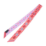 LOUIS VUITTON ルイヴィトン バンドーBB フラワーズ フォエバー ピンク/レッド M77684 レディース シルク100％ スカーフ ABランク 中古 銀蔵