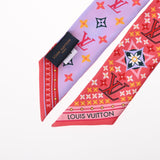 LOUIS VUITTON ルイヴィトン バンドーBB フラワーズ フォエバー ピンク/レッド M77684 レディース シルク100％ スカーフ ABランク 中古 銀蔵