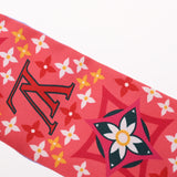 LOUIS VUITTON ルイヴィトン バンドーBB フラワーズ フォエバー ピンク/レッド M77684 レディース シルク100％ スカーフ ABランク 中古 銀蔵