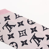 LOUIS VUITTON ルイヴィトン バンドーBB ライジング コンフィデンシャル ブラック/ピンク M76351 レディース シルク100％ スカーフ Bランク 中古 銀蔵