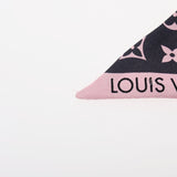 LOUIS VUITTON ルイヴィトン バンドーBB ライジング コンフィデンシャル ブラック/ピンク M76351 レディース シルク100％ スカーフ Bランク 中古 銀蔵