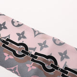 LOUIS VUITTON ルイヴィトン バンドーBB ライジング コンフィデンシャル ブラック/ピンク M76351 レディース シルク100％ スカーフ Bランク 中古 銀蔵