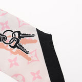 LOUIS VUITTON ルイヴィトン バンドーBB ライジング コンフィデンシャル ブラック/ピンク M76351 レディース シルク100％ スカーフ Bランク 中古 銀蔵