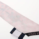 LOUIS VUITTON ルイヴィトン バンドーBB ライジング コンフィデンシャル ブラック/ピンク M76351 レディース シルク100％ スカーフ Bランク 中古 銀蔵
