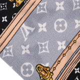 LOUIS VUITTON ルイヴィトン バンドー BB レッツ ゴー 黒/白 M76442 レディース シルク100% スカーフ Aランク 中古 銀蔵