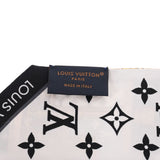 LOUIS VUITTON ルイヴィトン バンドー BB レッツ ゴー 黒/白 M76442 レディース シルク100% スカーフ Aランク 中古 銀蔵