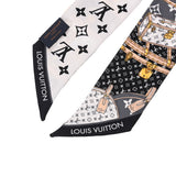 LOUIS VUITTON ルイヴィトン バンドー BB レッツ ゴー 黒/白 M76442 レディース シルク100% スカーフ Aランク 中古 銀蔵