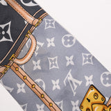 LOUIS VUITTON ルイヴィトン バンドー BB レッツ ゴー 黒/白 M76442 レディース シルク100% スカーフ Aランク 中古 銀蔵