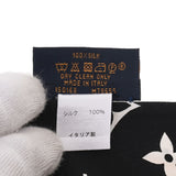LOUIS VUITTON ルイヴィトン バンドー モノグラム コンフィデンシャル 黒/白 M78656 レディース シルク100％ スカーフ ABランク 中古 銀蔵