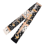 LOUIS VUITTON ルイヴィトン バンドー モノグラム コンフィデンシャル 黒/白 M78656 レディース シルク100％ スカーフ ABランク 中古 銀蔵