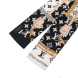 LOUIS VUITTON ルイヴィトン バンドー モノグラム コンフィデンシャル 黒/白 M78656 レディース シルク100％ スカーフ ABランク 中古 銀蔵