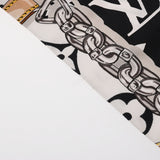 LOUIS VUITTON ルイヴィトン バンドー モノグラム コンフィデンシャル 黒/白 M78656 レディース シルク100％ スカーフ ABランク 中古 銀蔵