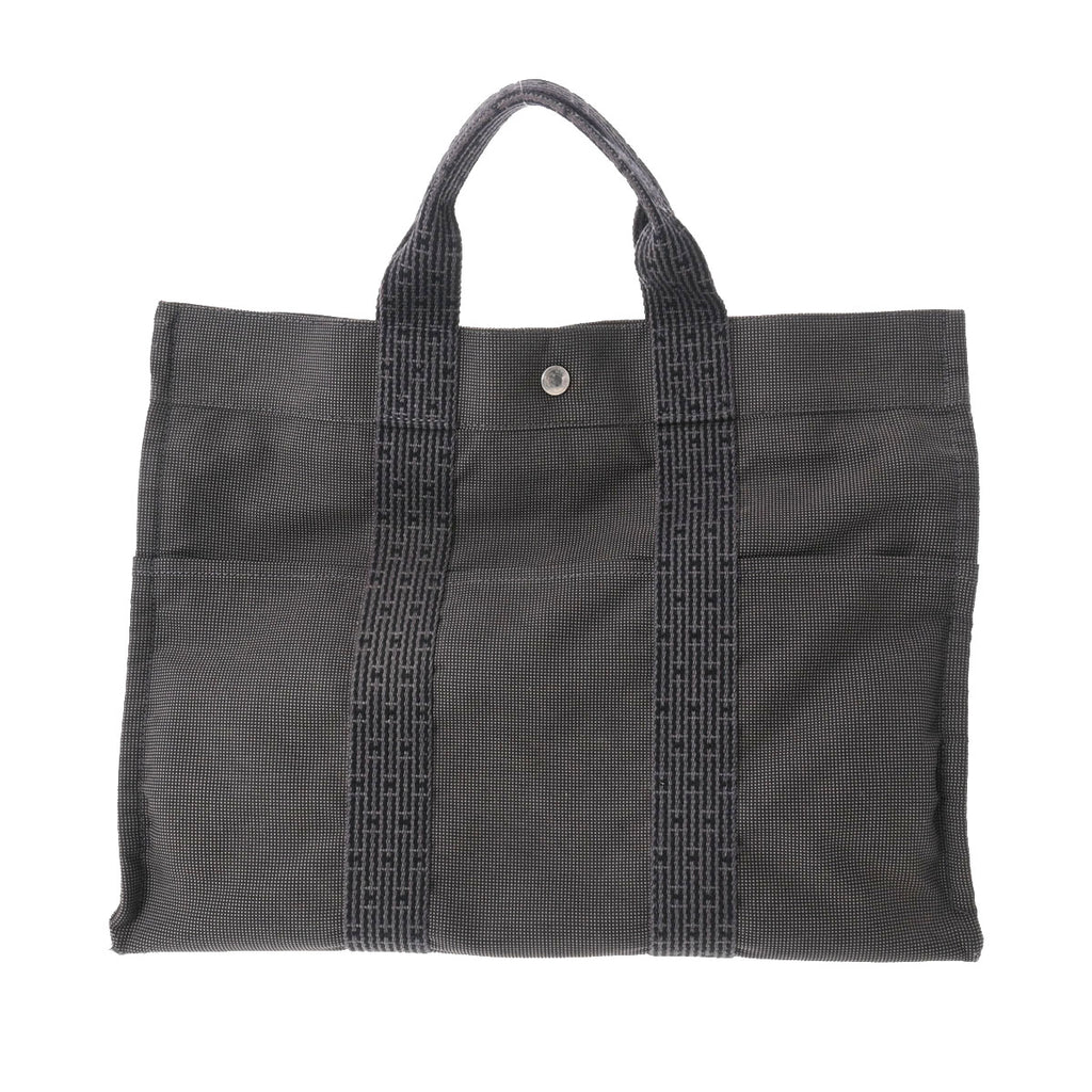 エルメスエールラインMM グレー シルバー金具 レディース キャンバス