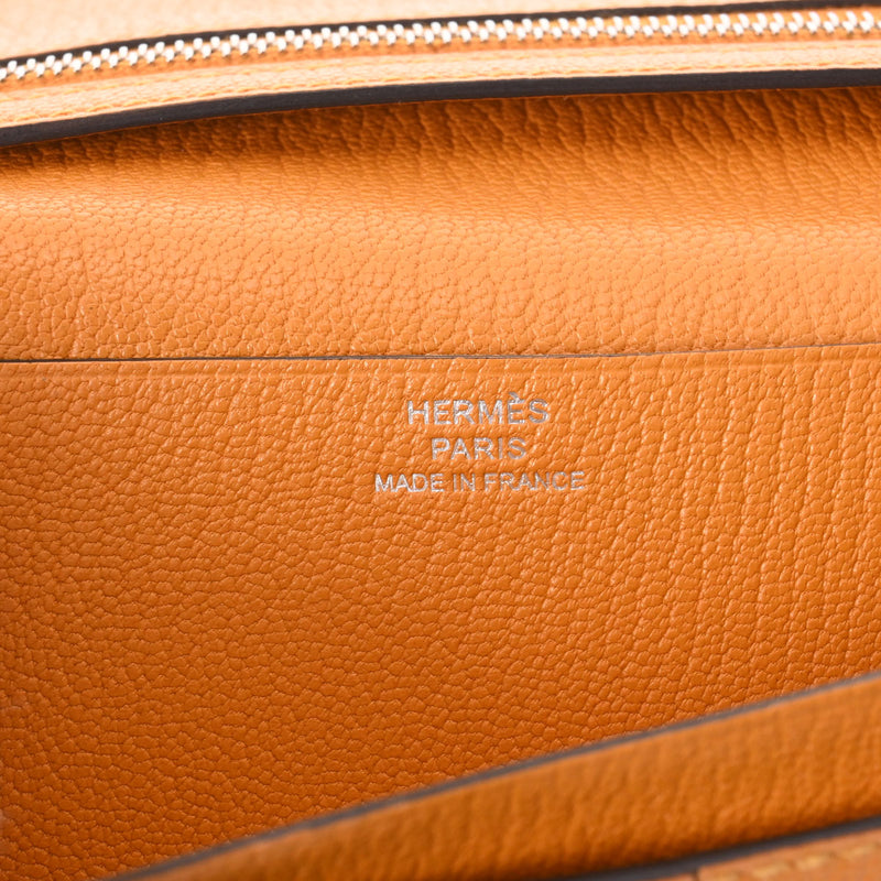 HERMES エルメス ベアンスフレ  ムタード パラジウム金具 A刻印(2017年頃) レディース シェーブル 長財布 ABランク 中古 銀蔵