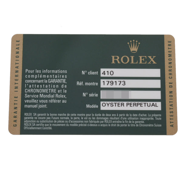 ROLEX ロレックス デイトジャスト  179173OPG レディース YG/SS 腕時計 自動巻き オパール文字盤 Aランク 中古 銀蔵