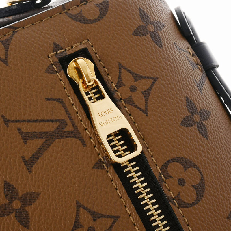 LOUIS VUITTON ルイヴィトン モノグラム ポシェットメティスMM 2WAY ブラウン/黒 M44876 レディース モノグラムリバース キャンバス ハンドバッグ Aランク 中古 銀蔵