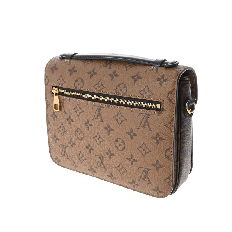 LOUIS VUITTON ルイヴィトン モノグラム ポシェットメティスMM 2WAY ブラウン/黒 M44876 レディース モノグラムリバース キャンバス ハンドバッグ Aランク 中古 銀蔵