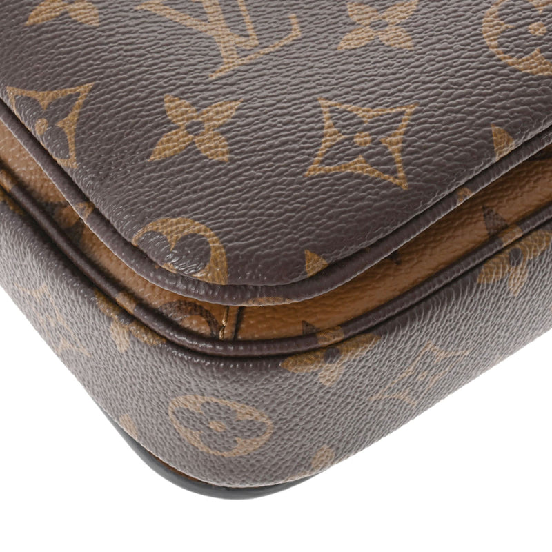 LOUIS VUITTON ルイヴィトン モノグラム ポシェットメティスMM 2WAY ブラウン/黒 M44876 レディース モノグラムリバース キャンバス ハンドバッグ Aランク 中古 銀蔵