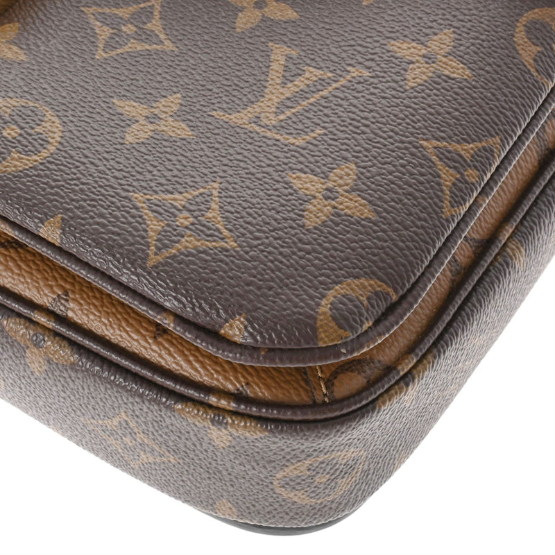 LOUIS VUITTON ルイヴィトン モノグラム ポシェットメティスMM 2WAY ブラウン/黒 M44876 レディース モノグラムリバース キャンバス ハンドバッグ Aランク 中古 銀蔵