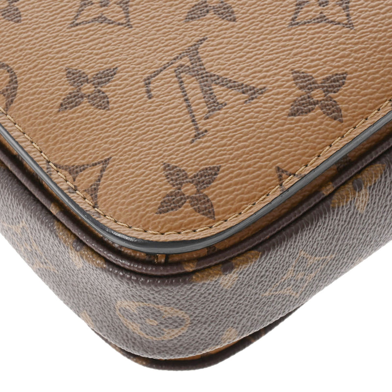 LOUIS VUITTON ルイヴィトン モノグラム ポシェットメティスMM 2WAY ブラウン/黒 M44876 レディース モノグラムリバース キャンバス ハンドバッグ Aランク 中古 銀蔵