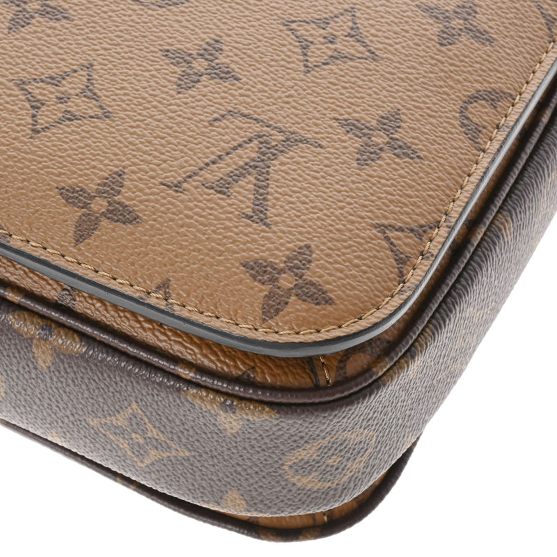 LOUIS VUITTON ルイヴィトン モノグラム ポシェットメティスMM 2WAY ブラウン/黒 M44876 レディース モノグラムリバース キャンバス ハンドバッグ Aランク 中古 銀蔵